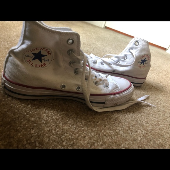 White Hi Top Converse - Picture 1 of 3